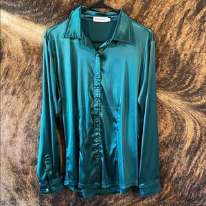 Ranch Dress’N Emerald satin rodeo shirt